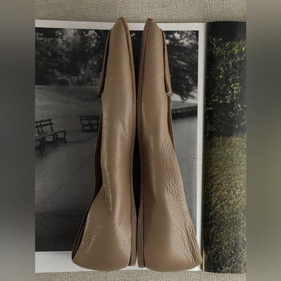 Jil Sander Square Toe Leather Ballet Flats In Tan Size 36 (US 6) - Picture 7 of 13